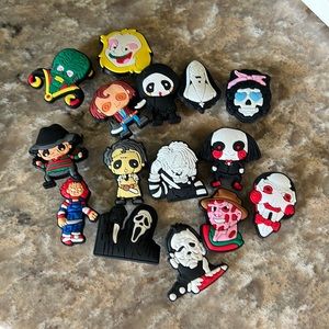 15-set Spooky Scary Halloween/Horror shoe charms